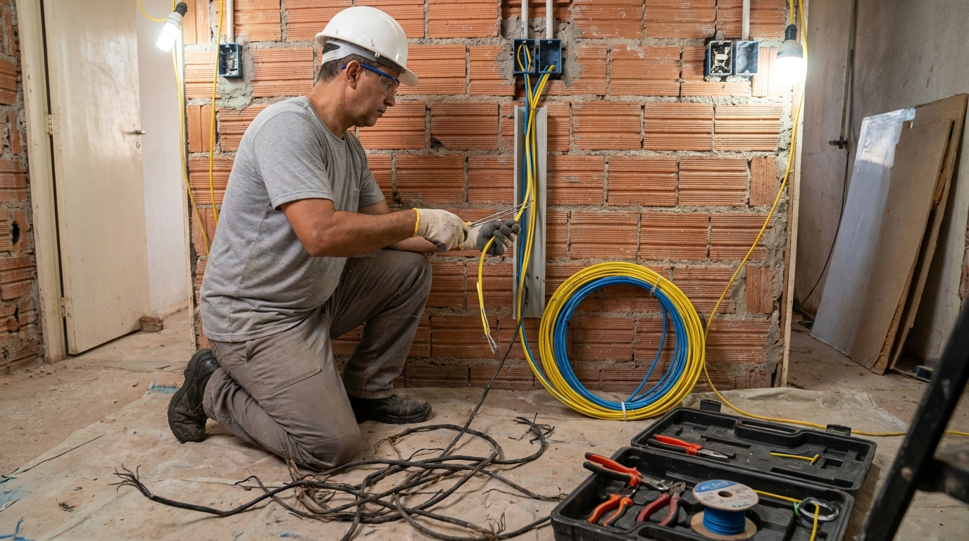 Adequação de Fiação no Conjunto Recanto dos Pássaros, Cuiabá‑MT