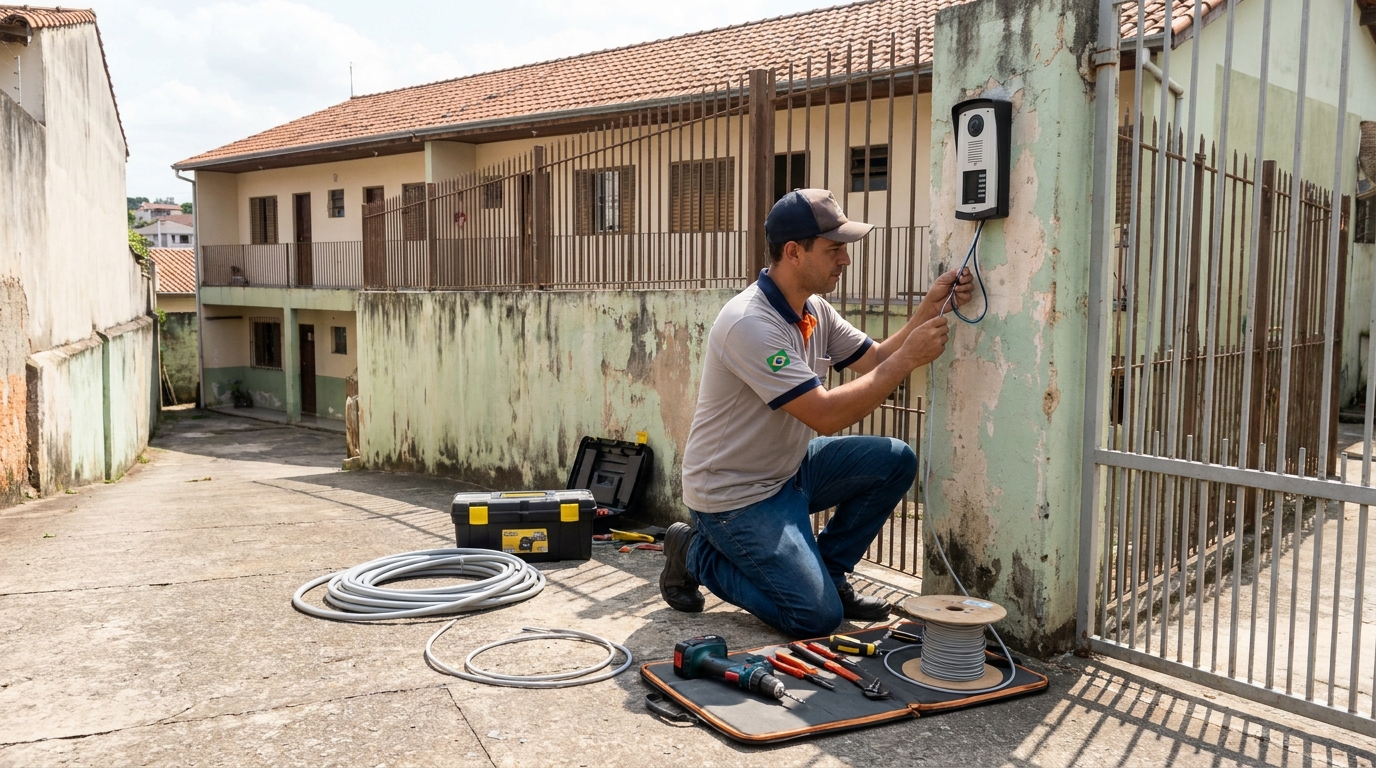 Instalação de Porteiro Eletrônico no Residencial Chapada dos Bandeirantes, Cuiabá‑MT