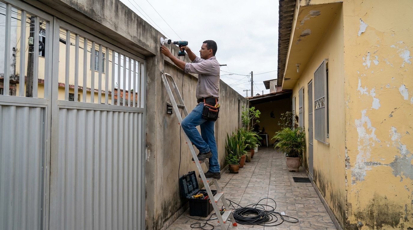 Passagem de Cabeamento no Conjunto Vitória, Cuiabá‑MT