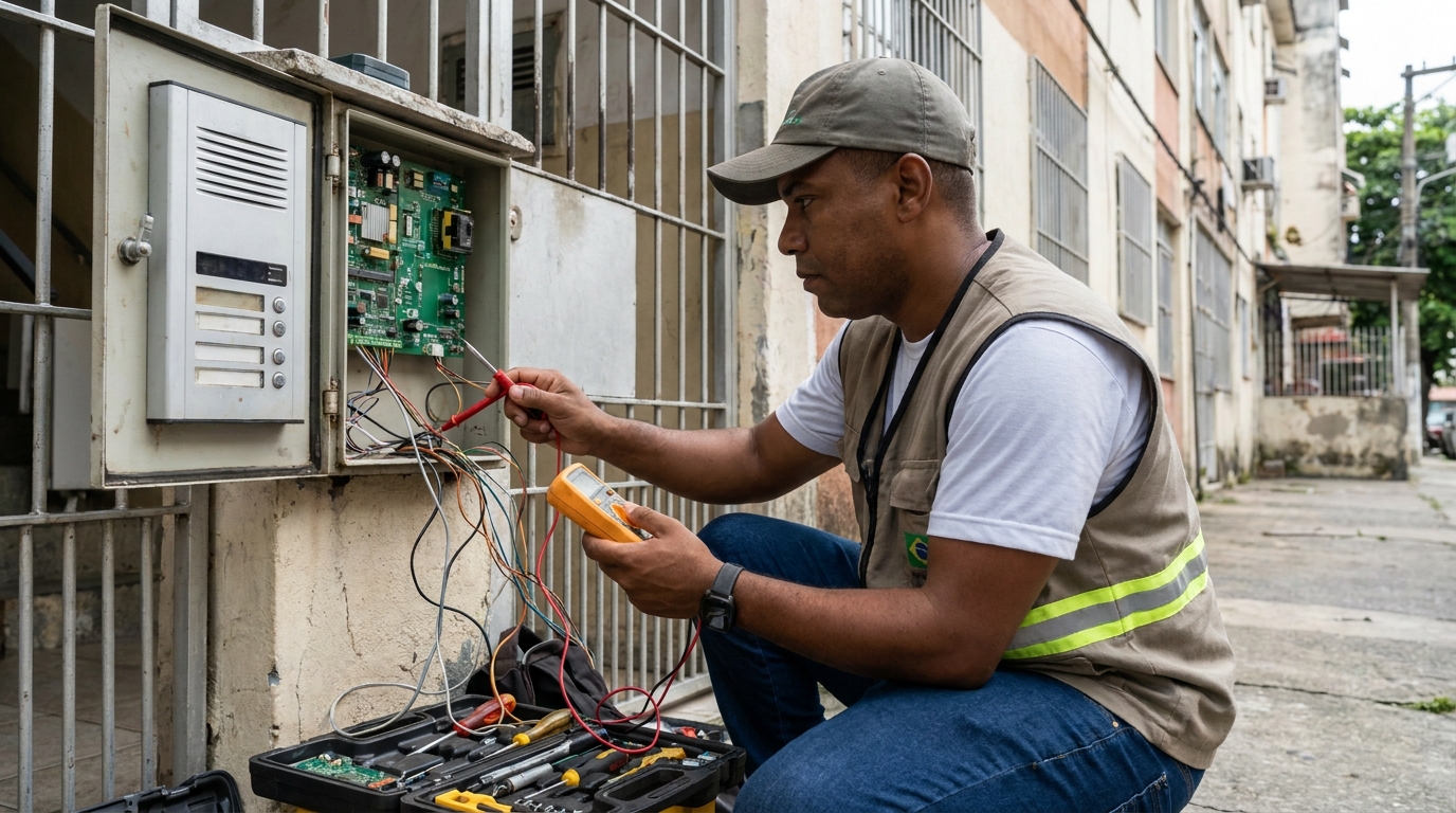 Reparo de Placa e Campainha no Residencial Beira Rio, Cuiabá‑MT