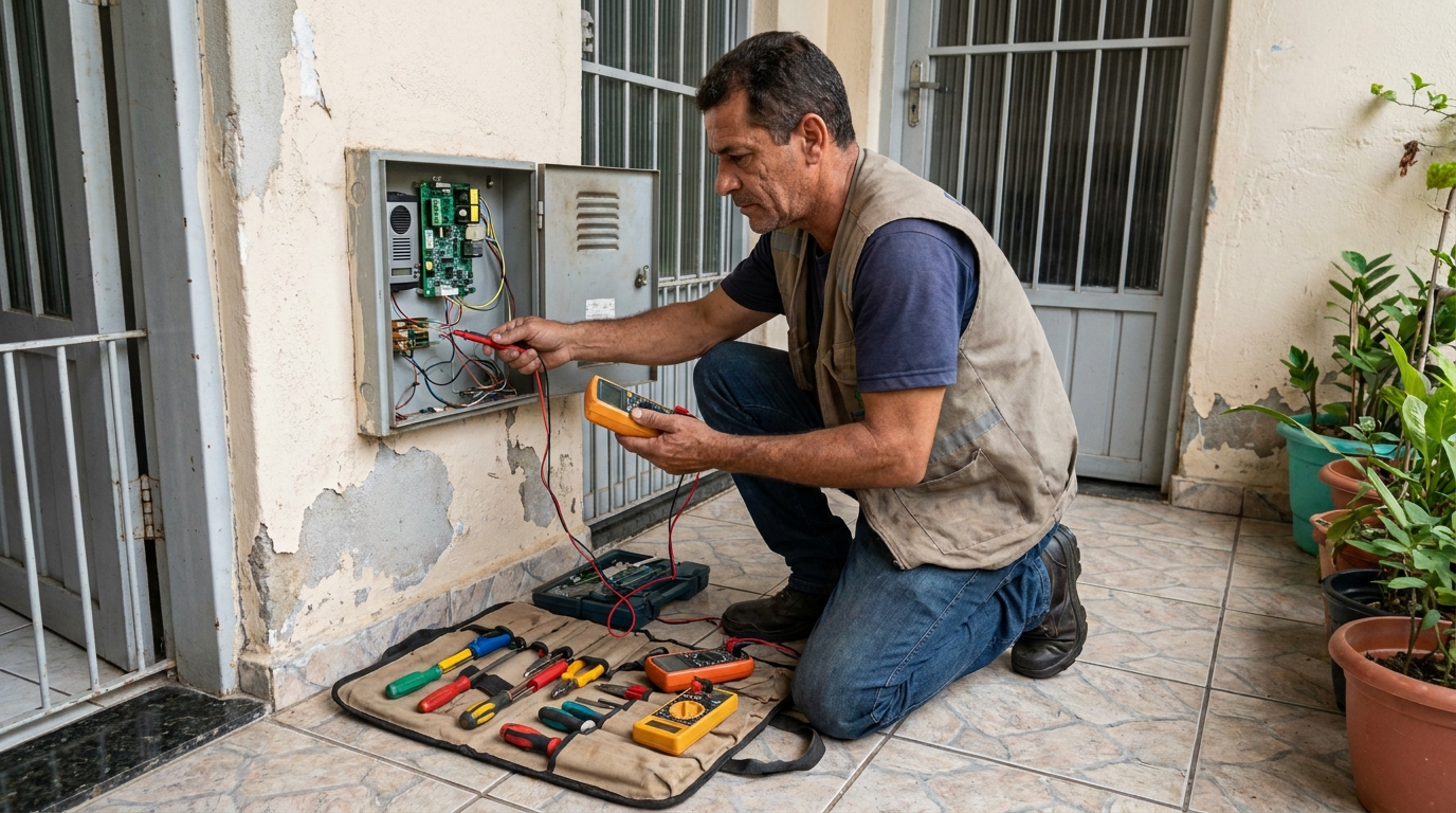 Troca de Fiação de Interfone no Residencial Beira Rio, Cuiabá‑MT